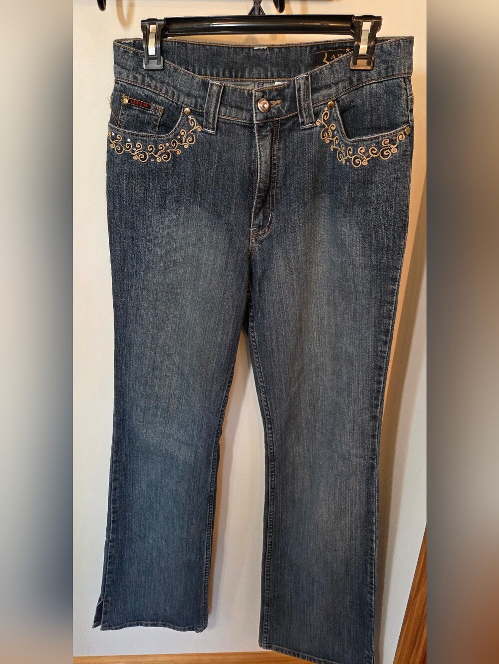 Women’s Cowgirl Western Denim Jeans Size 9 Lawman High Rise Straight 30x34